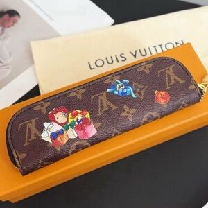 Louis Vuitton Monogram Brown Holiday Pencil Pouch